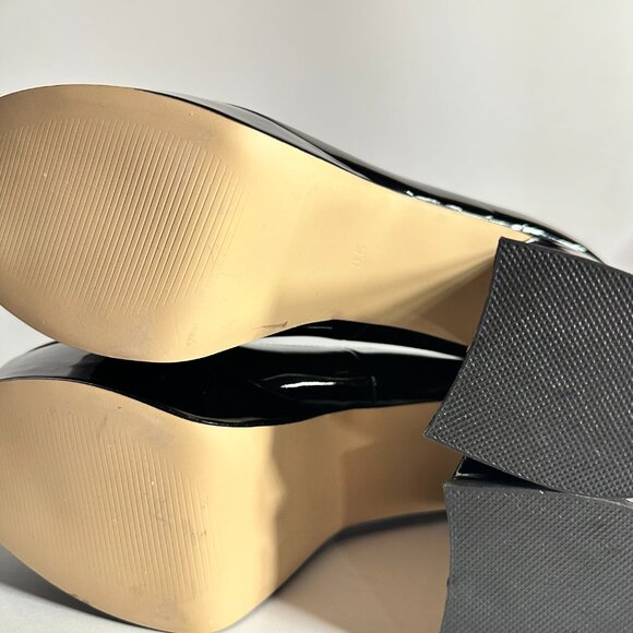 NWOT | s8.5 LuLus | Black | Patent Leather Platform Mary Janes - Picture 5 of 6